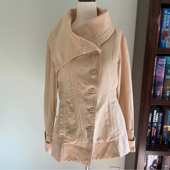Sundance Every Angle Linen Blend Jacket Beige Button Up Outerwear Size XS - Picture 2 of 12